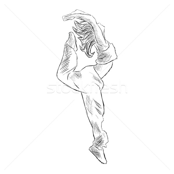 How to draw a hip hop dancer easy