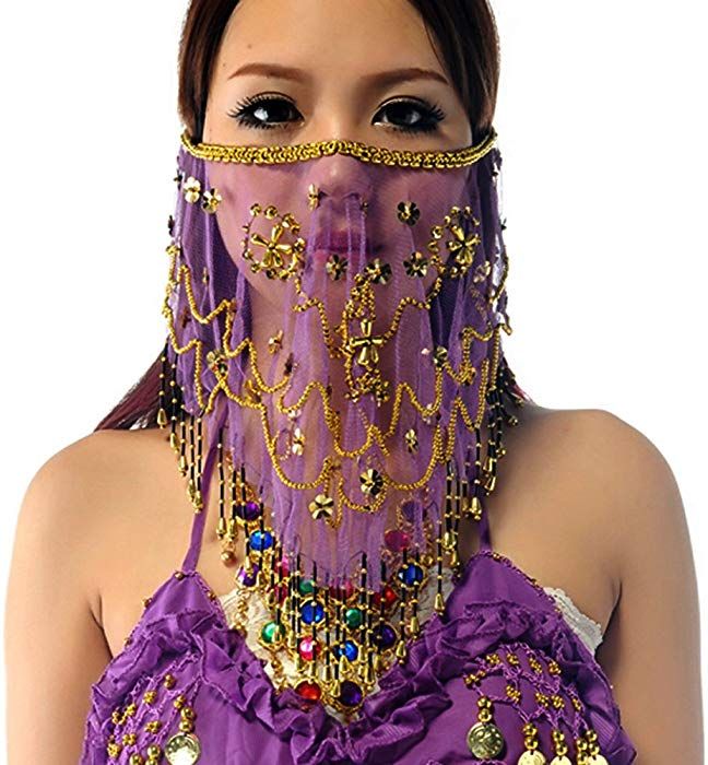 How to make a belly dance face veil